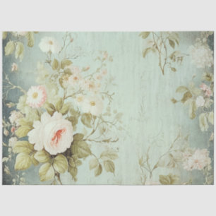 Papel De Seda Rosas florales vintage decoupage de vegetación