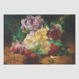 Papel De Seda Rosas franceses de época Georges Jeannin