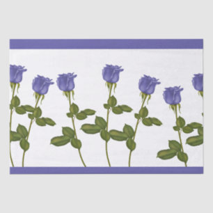 Papel De Seda Rosas índigo