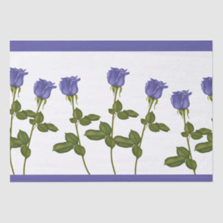 Papel De Seda Rosas índigo