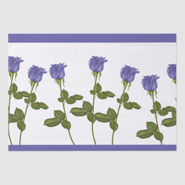 Papel De Seda Rosas índigo (Anverso)