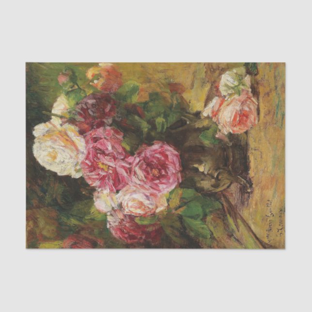 Papel De Seda Rosas IV por Georges Jeannin Tissue Paper (Anverso)