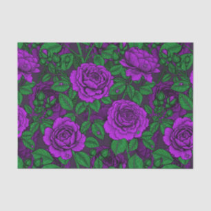 Papel De Seda Rosas morados