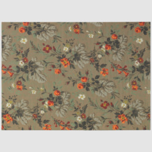 Papel De Seda rosas naranjas y rojas y margaritas blancas y amar