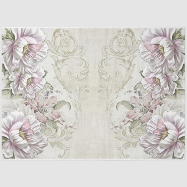 Papel De Seda Rosas para Decoupage Series Design 20 (Anverso)