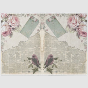Papel De Seda Rosas para Diseño de Serie de Decoupage 23