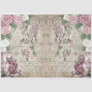 Papel De Seda Rosas para el diseño de la serie Decoupage 26