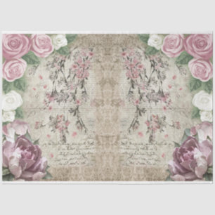 Papel De Seda Rosas para Serie de Diseño de Decoupage 26