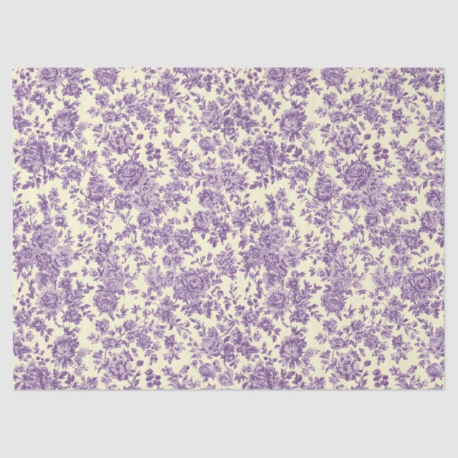 Papel De Seda Rosas Purpúreas  (Anverso)