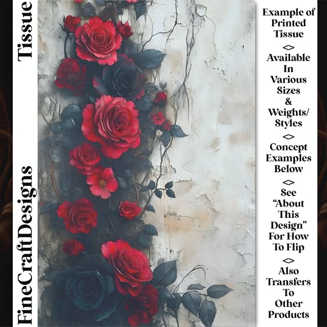 Papel De Seda Rosas rojas negras, desenlace de pared meteorológi (Subido por el creador)