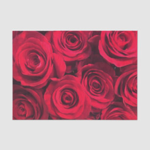 Papel De Seda Rosas rojos vivos ricos