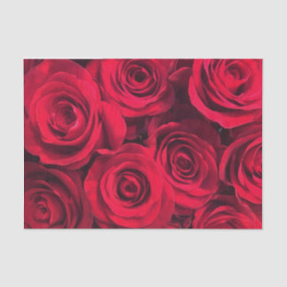 Papel De Seda Rosas rojos vivos ricos