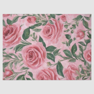 Papel De Seda Rosas rosadas