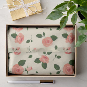 Papel De Seda Rosas Rosadas Bonitas Patrón Rosa Pastel