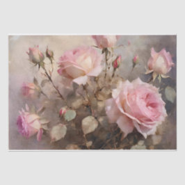 Papel De Seda Rosas rosadas elegantes