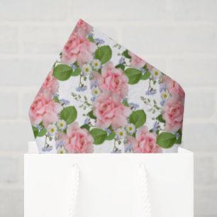 Papel De Seda Rosas rosadas, flores femeninas de verano