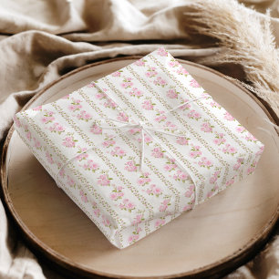 Papel De Seda Rosas Rosadas Vintage