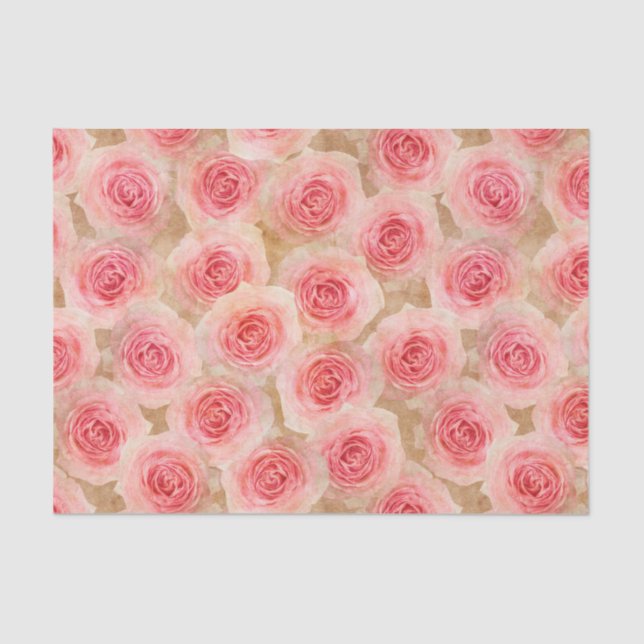 Papel De Seda Rosas rosados (Anverso)