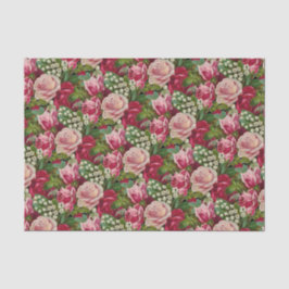 Papel De Seda Rosas rosados y rojos