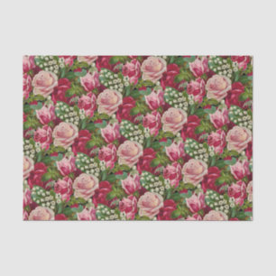 Papel De Seda Rosas rosados y rojos