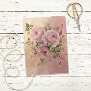 Papel De Seda Rosas rosas rosas antiguas