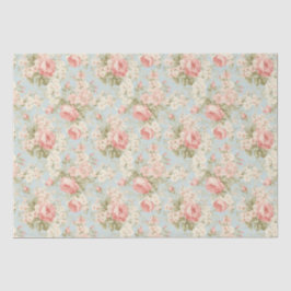 Papel De Seda Rosas rosas rosas rosas rosadas de Shabby Chic Vin