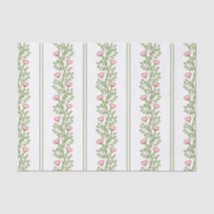 Papel De Seda Rosas rosas y rayas rosas blancas