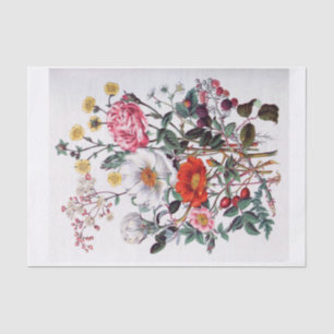 Papel De Seda Rosas salvajes y bayas genuinos (no IA)