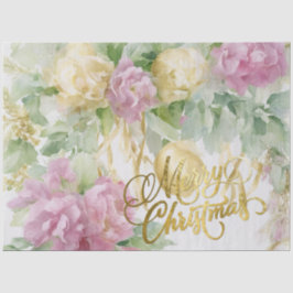 Papel De Seda Rosas Satin Ribbon Evergreen Mauve Cream Navidades