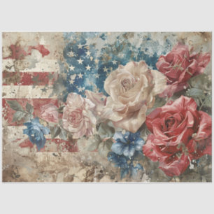 Papel De Seda Rosas Stars and Stripes