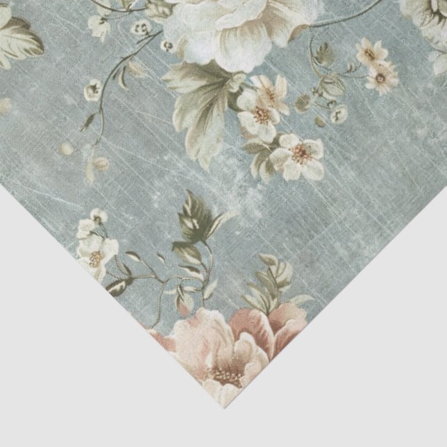 Papel De Seda Rosas Victorianas Antiguas Decoupage (Detalle)