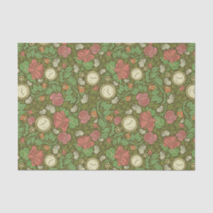 Papel De Seda Rosas victorianos de bolsillos de Steampunk