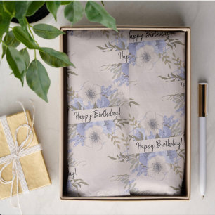 Papel De Seda Rosas Violetas y Pastel Personalizadas