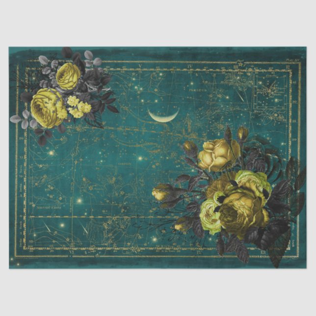 Papel De Seda Rosas y estrellas (Anverso)