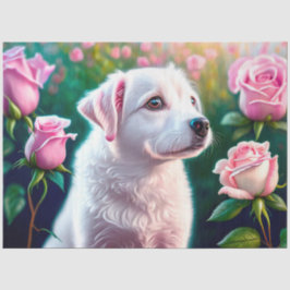 Papel De Seda Rosas Y Hermosa Colección De Perros