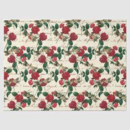 Papel De Seda Rosas y libélulas (Diseño 18)