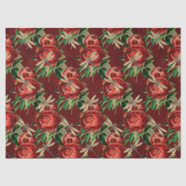 Papel De Seda Rosas y libélulas (Diseño 5)