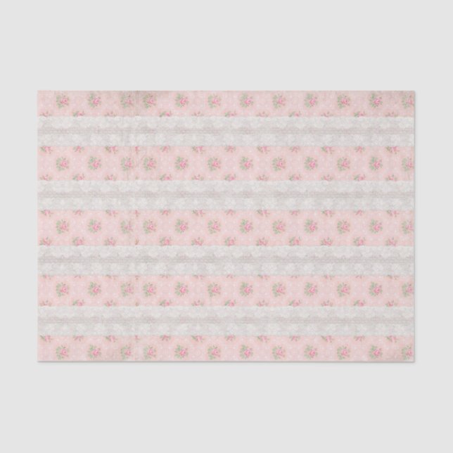 Papel De Seda Rosas y papel seda rosados lamentables antiguos (Anverso)