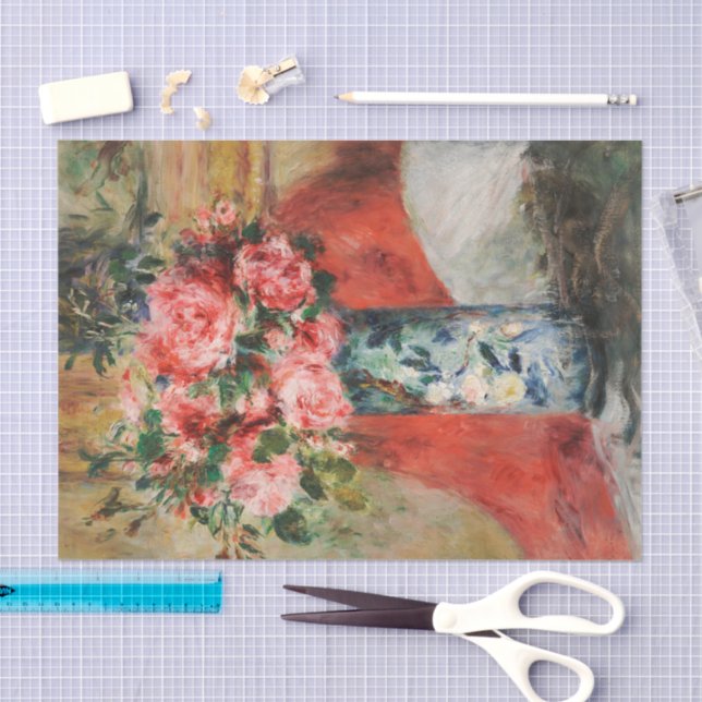 Papel De Seda Rosas y peones en una caja | Renoir (Artesanía)