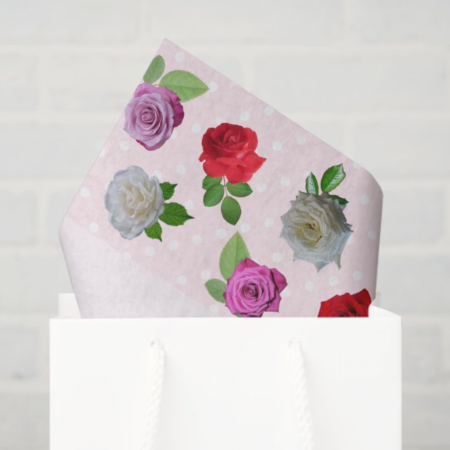 Papel De Seda Rose Garden Party Bridal Shower (Bolsa de regalo)