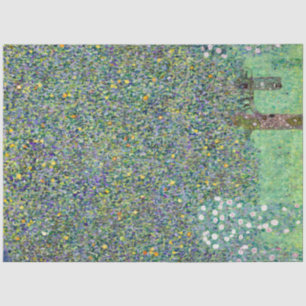 Papel De Seda Rosebushes Bajo Los Árboles, Gustav Klimt