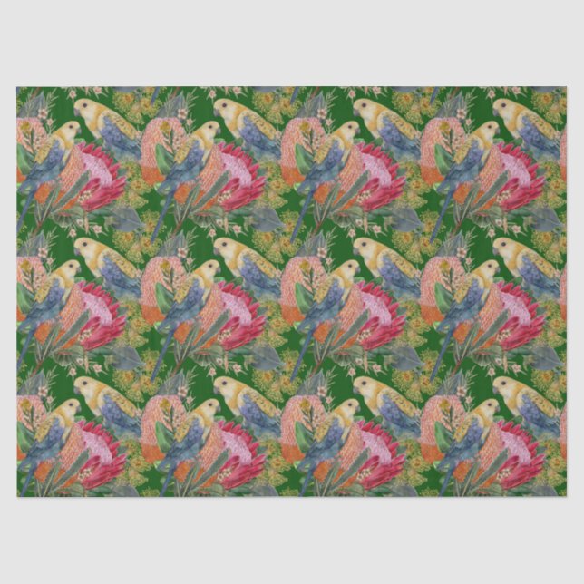 Papel De Seda Rosella australiana de cabeza pálida (Anverso)