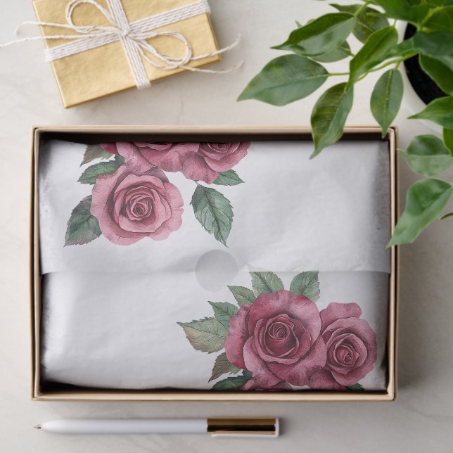 Papel De Seda Roses Rojos Flores Amor (Regalo )