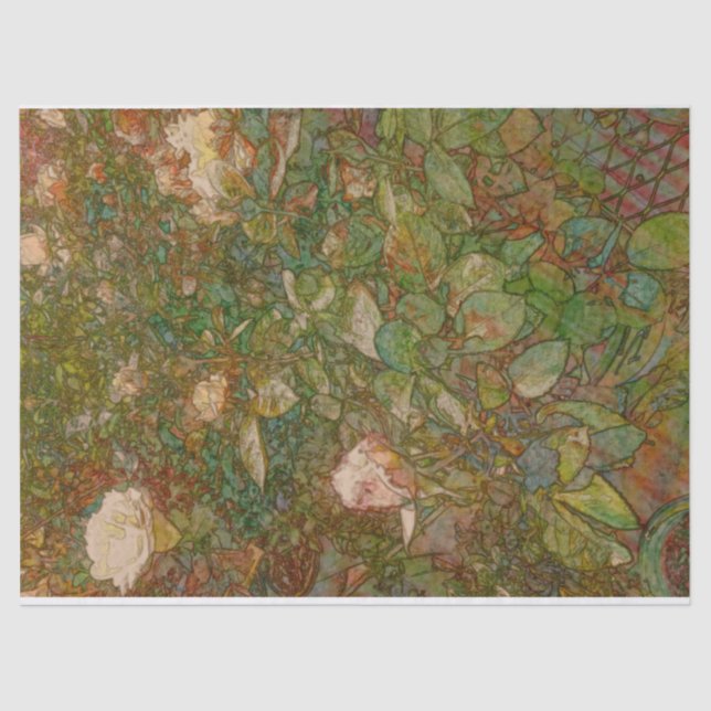 Papel De Seda Roses Tissue Paper (Anverso)