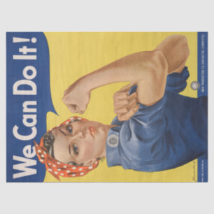 Papel De Seda Rosie the Riveter: El empoderamiento femenino fuer