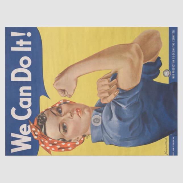 Papel De Seda Rosie the Riveter: El empoderamiento femenino fuer (Anverso)