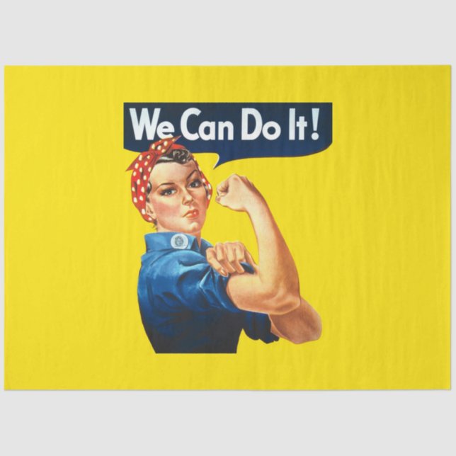 Papel De Seda Rosie the Riveter (Poster icónico) (¡Podemos hacer (Anverso)