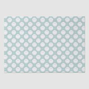 Papel De Seda Rostros felices azules