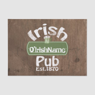 Papel De Seda Rótulo de efectos del pub antiguo de estilo irland