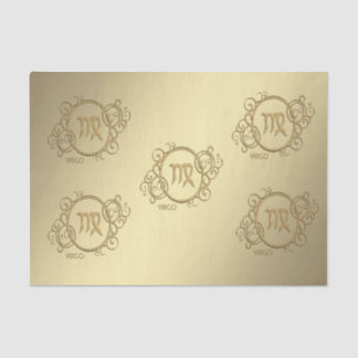 Papel De Seda Rótulo Virgo Zodiac